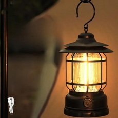 야외 캠핑 테이블 휴대용 전술 접이식 장비 여행 레저 가구, 6. 단독 캠핑 랜턴 블랙 USB 충전식