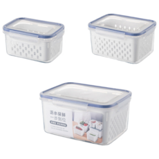 密封瀝水保鮮盒, 1個