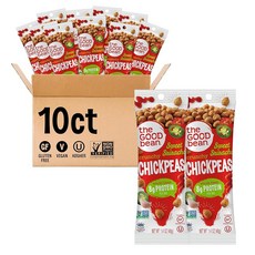 좋은 콩 크런치 병아리콩 바다 소금 10팩 1.4단위온스 패킷 구운 식물성 단백질과 한 스낵, Sweet Sriracha