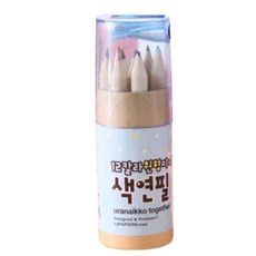 兒童迷你彩色鉛筆套裝，小巧可愛，色彩鮮豔，環保無毒，安全可靠，繪畫好幫手, A藍色, 1個