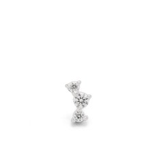 마리아블랙 14K white gold Fuzzy Flare diamond single earring