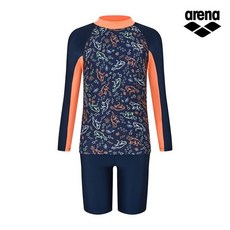 [국내백화점] 아레나 키즈 수모 반신 물놀이 세트 집업 유아 수영모