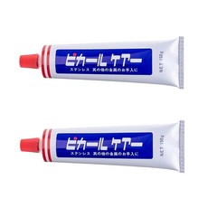 2점 세트 일본마료공업 피칼 케어 튜브 포함 150g 크림 모양의 금속 연마 연마제 #1400 클리너 보석 광택 자동차 오토바이 자전거 세차 청소 녹 떨어뜨림 순정품, 1개