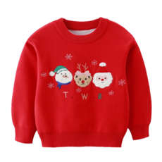 孩童款聖誕節圖騰針織毛衣 B104