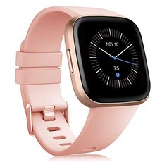 Fitbit Versa/Versa2/Lite 스트랩 시계 교체 밴드 Versa 2 손목 벨트 스포츠 실리콘 팔찌, 01 light purple_02 L