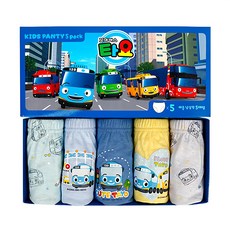 타요 남아용 꼬마버스 삼각팬티 5종 세트