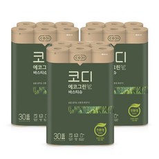 코디 3겹 에코그린 바스티슈 롤화장지, 30m, 30롤, 3개