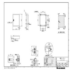닛토 공업반용 캐비닛 노출형 B12-45, 01 크림 페인트, 14 400×300mm