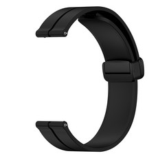 더조은셀러 화웨이워치 GT4 호환 D버클 실리콘 스트랩 밴드 시계줄, 블랙, 1개
