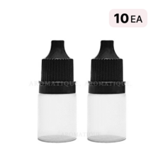뽀족캡 용기 (HDPE) 소용량 BK캡 공병 리필 오일 화장품 시럽, 10개, 뽀족 BK캡-5ml