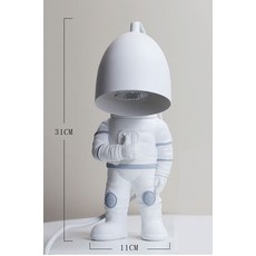 太空人造型融蠟燈 香氛蠟燭暖燈 居家裝飾 臥室檯燈, 白色