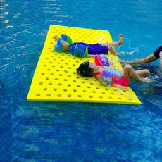 부력판 대형 플로팅 수영장 안전 부력 다인용 가족 튜브 야외 물놀이, 오렌지 1000x500x25mm