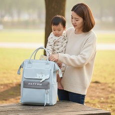스토리원 U-SSBG052 대용량 다기능 아기용품 기저귀 가방 백팩 토트백, 스카이 스카이