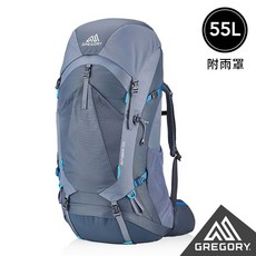 台灣黑熊 Gregory AMBER 55L 女款 登山背包 附防雨背包套 北極灰