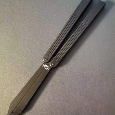 多筆Duobi 無疆HOM G10大寶劍 玻璃纖維塑料安全蝴蝶練習刀 非金屬蝴蝶刀, 1個, 全黑