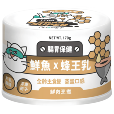 NU4PET 陪心寵糧 Super主食貓咪罐頭, 170g, 1個, 鮮魚+蜂王乳