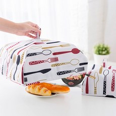 보온보냉 음식덮개 대형/소형 식탁 접이식 아침 점심 저녁 식사 음식 온도유지 보관 덮개, 1개