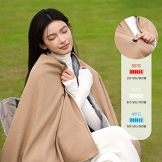 USB 온열담요 휴대용 전기담요 무릎 발열 담요 이불 어깨 무릎 온열 사무실 학생 캠핑, 살구색