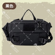 多功能腰包 戰術包 戶外旅行包 防潑水兩用背法, 黑色