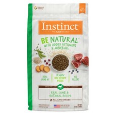 Instinct 天然生食羊肉燕麥配方狗糧，全犬期適用，無填充物，草飼羊肉，優質蛋白質，促進消化, 2kg, 1個, REAL LAMB