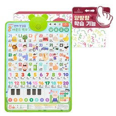 언어 첫걸음 톡톡 사운드 벽보 한글 + 영어, 아띠래빗