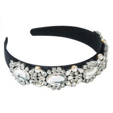 XSKL 라인스톤 패딩 머리띠 여성용 반짝이는 라인스톤 헤어밴드 엄마의 아내와 딸을 위한 발렌타인 데이 선물 (B-컬러풀 M)