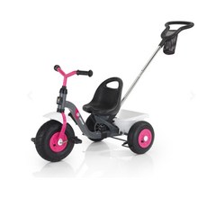 德國 KETTLER 豪華2合1三輪推車-小公主，兒童三輪車，親子互動，安全耐用，可調整座椅, 粉色, 1個