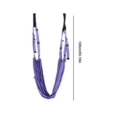 플라잉요가해먹 공중요가해먹 스트랩 공중 요가 당김 로프 다리 스플릿 트레이너 여성 체육관 벨트 조절 가능한 스윙 스트레칭, [02] 줄다리기줄 보라색, 1개, 2) 보라색