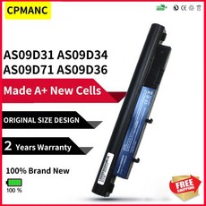 CPMANC 노트북 배터리 에이서 아스파이어 3810T 3410 5538 5538G 아스파이어 타임라인 3810 4810 4810T 5810 5810T 시리즈 AS09D31 AS0