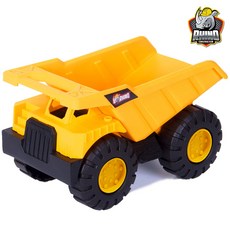 라이노컨스트럭션 모래놀이 대형 덤프트럭 중장비 장난감, 옐로우 + 블랙, 1개
