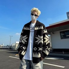 투니스 남성 빈티지 집업 니트 가디건