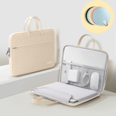 TAIKESEN 180도개방 깔끔한 속기모 노트북가방, 베이지