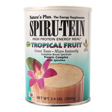NaturesPlus 天然佳 Spiru-Tein蛋白質補充劑 熱帶水果, 1個, 1.088kg