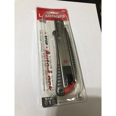 元山五金日本製 NT Cutter L-500GRP L-500GP大型專業美工刀 金屬外殼, 1個, L-500GRP(推式)