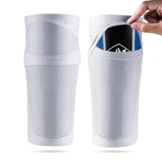 카디오 정강이보호대 포켓 슬리브 축구 스타킹 튜브 스타킹, 화이트, 신가드 포켓 슬리브, 1개