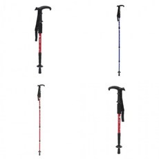 DUGNMARKT 4단 접이식 등산스틱 T자형 등산용지팡이 등산용스틱 등산지팡이, 1개, 상세페이지 참조