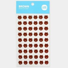 픽펭 폰꾸미기 에폭시 스티커 브라운