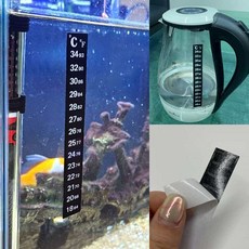 접착식 일자형 어항 온도계 스티커 스티커온도계 수족관용품 어항온도계스티커 어항용품