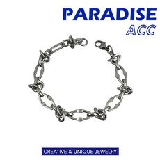 PARADISE 打結荊棘鈦鋼手鏈 歐美嘻哈小眾高級感不掉色不過敏316L醫療鋼手鏈, 1個, 手鏈 18CM