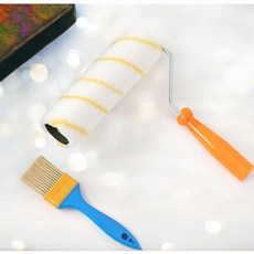 셀프 옐로우 페인트롤러 트레이 평붓세트 3P 페인팅도구세트 페인팅도구 diy페인팅 페인팅용품