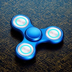 피젯토이 손가락 피젯 스피너 성인 스트레스 해소, 1개, 디스플레이어 야광 로열블루