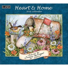Lang Susan Winget Companies Heart and Home 2026 벽 달력 33.4 x 30.5cm(13.4 x 12인치) 스테이플 바인딩 포함 12개