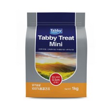 [Tabby] 100% 동결건조 테비 트릿 미니, 1개, 1kg