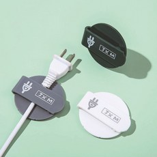 콘센트 플러그 전선 정리 클립 코드 부착 걸이 3P set 용품 부착식 후크 전기, 1개