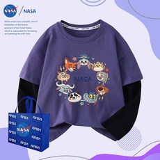 주토피아 캐릭터 맨투맨 티셔츠 자수 긴팔 남아 봄 초등학생 아동 순면 키즈 라운드, 1개, TTZ0841 퍼플