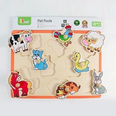 영유아 도형 퍼즐맞추기 원목블록완구 동물A 일러스트 이야기블럭세트 원목교구 나무퍼즐 꼭지퍼즐 유아장난감 직소퍼즐