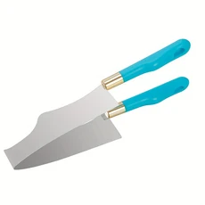 스테인리스 스틸 케이크 슬라이서 커터 집게 서버 디저트 페이스트리 빵 피자 디바이더 메탈 파이 나이프, 02 Blue