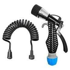 월드크린 다용도 2in1 베란다 욕실 청소건 + 코일호스 3m 세트, 1세트, 딥블랙