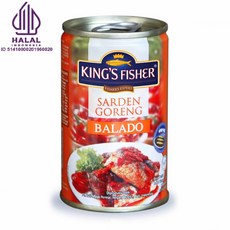 Yes!Global King's Fisher Sardines in Balado 킹스피셔 사딘 발라도 (155g Halal 할랄), 155g, 4개
