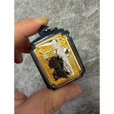 大二伯 七爺八爺 泰國 鍍金殼 佛牌, 1個, 一般防水殼